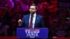 US Senator and Republican vice presidential candidate J.D. Vance speaks at a campaign rally for former US President and Republican presidential candidate Donald Trump at Madison Square Garden in New York on October 27, 2024.
(Photo by ANGELA WEISS / AFP)