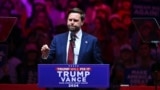 US Senator and Republican vice presidential candidate J.D. Vance speaks at a campaign rally for former US President and Republican presidential candidate Donald Trump at Madison Square Garden in New York on October 27, 2024.
(Photo by ANGELA WEISS / AFP)