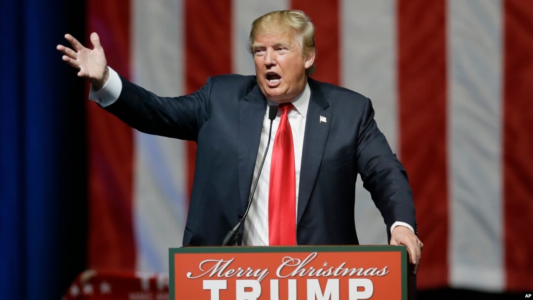 Bakal Capres Partai Republik, Donald Trump dalam kampanye di kota Grand Rapids, Michigan (21/12).