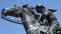 Herman McNeil’s statue of a Pony Express rider and horse has stood in downtown St. Joseph for nearly 70 years. McNeil also carved frescoes in several state capitols, as well as statuary at the U.S. Supreme Court building in Washington, D.C.