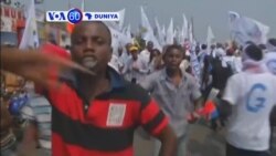 VOA60 DUNIYA: DR CONGO Magoya Bayan Yan Jam'iyyar Adawa Sun Yi Zanga-Zanga a Wajen Ginin Majalissar Kasar Da Ke Kinshasa.