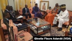 Visite de la délégation de l'ONU au domicile de Nicéphore Dieu Donnée Soglo, à Cotonou, le 22 mars 2019. (VOA/Ginette Fleure Adandé)