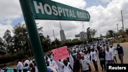 Marche pacifique des médecins kényans, Nairobi, le 5 décembre 2016