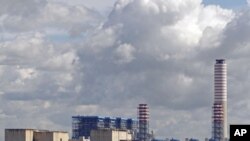 Enel's power plant, built on the site of a projected nuclear plant that has not been completed, is seen in Montalto di Castro in central Italy, March 18, 2011