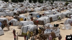 Le plus grand camp de déplacés à Maiduguri, Nigeria, le 28 août 2016. 