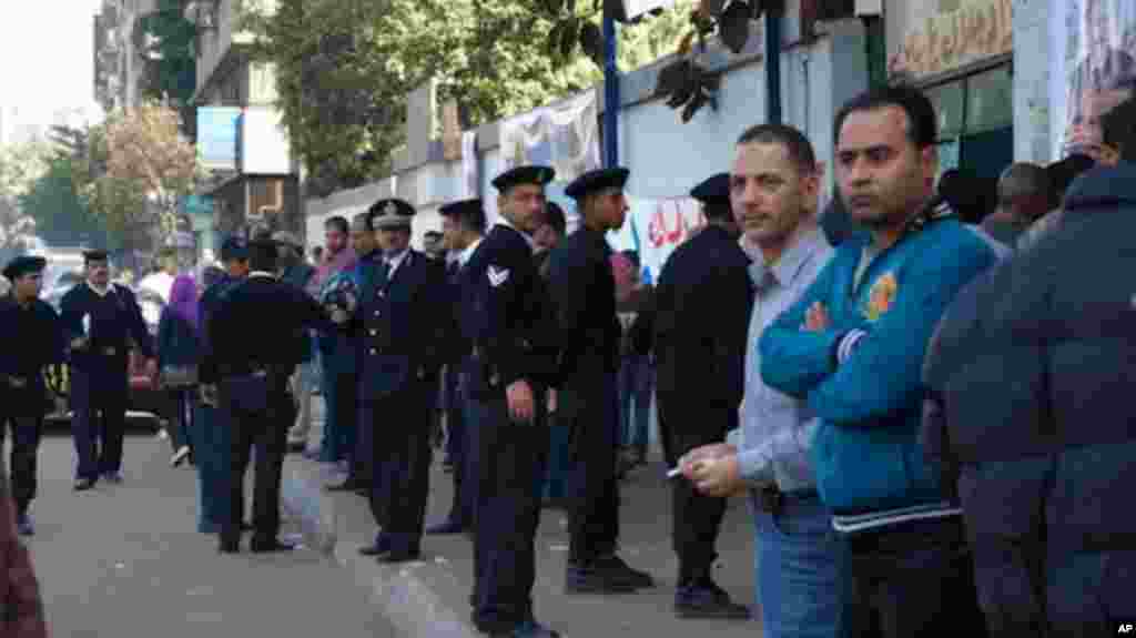 At some polling stations, security personnel outnumbered voters. 