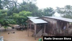 El huracán Eta provocó inundaciones en la Costa Caribe de Nicaragua. Foto cortesía de Radio Uraccan Siuna.