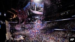 Momento de apogeo durante la Convención Republicana de 2016, instantes después de que el ahora presidente Donald Trump aceptara la candidatura del Partido Republicano.