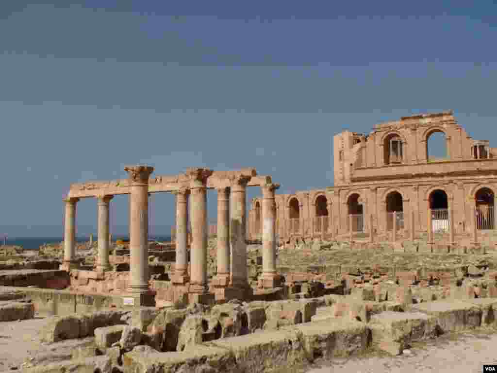 This 2009 file photograph shows the ruins of Sabratha, a Phoencian, later Roman port city, that has drawn tourists for centuries. (VOA-E. Arrott)