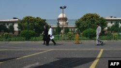 A general view of the Supreme Court of India is pictured in New Delhi, Sept. 27, 2018. Adultery is no longer a crime, India's top court ruled Thursday.