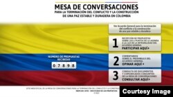 Screen shot of the Mesa de Conversaciones website.