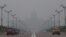 Malaysian landmark Putra Perdana in Putrajaya is seen shrouded by haze from forest fires raging across Indonesia, (File photo).