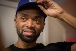 FILE - Pyer Moss collection designer Kerby Jean-Raymond appears backstage during Fashion Week in New York.