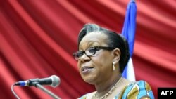 La présidente de la transition en République centrafricaine, Catherine Samba Panza (AFP PHOTO / ISSOUF SANOGO)