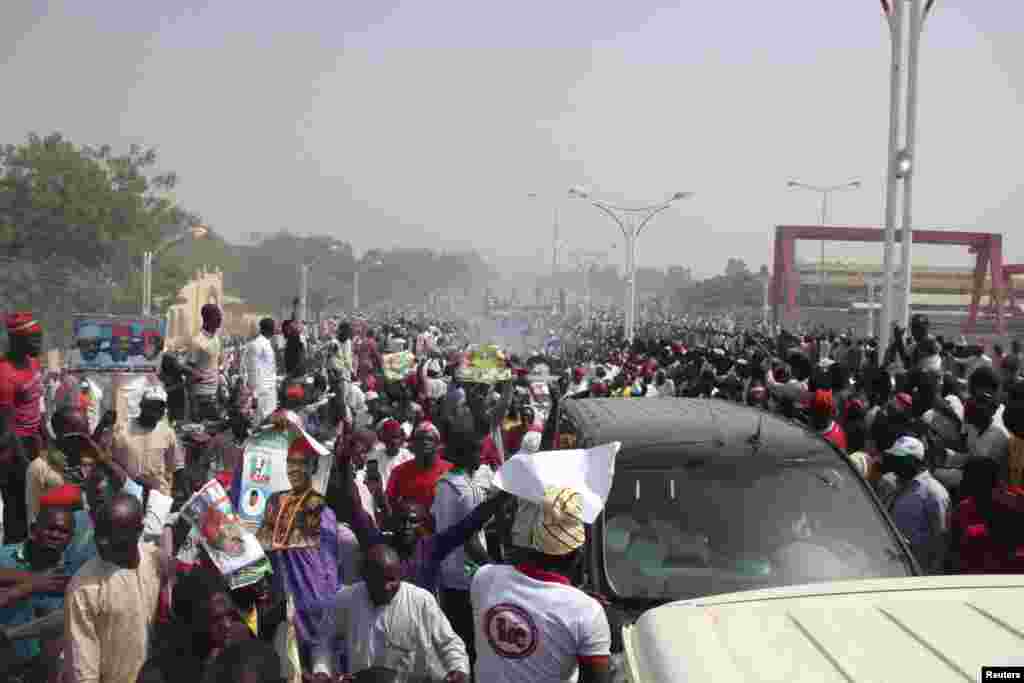 Janar Muhammadu Buhari a Kano, Janairu 20, 2015.