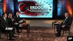Реджеп Таїп Ердоган дає інтерв’ю проурядовому телевізійному каналу А Haber 15 грудня 2019 р.