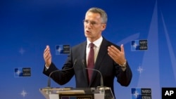 APTOPIX Belgium NATO Stoltenberg