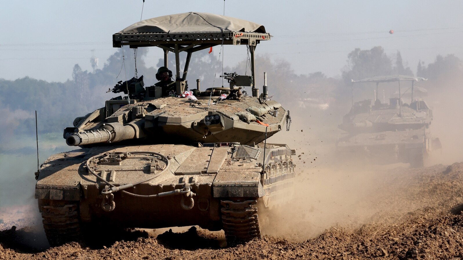 Izraelski tenkovi u Pojasu Gaze, 7. februar 2024. (JACK GUEZ / AFP)