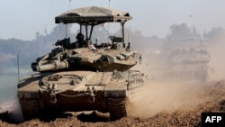 Izraelski tenkovi u Pojasu Gaze, 7. februar 2024. (JACK GUEZ / AFP)