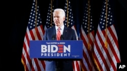 Mantan Wakil Presiden AS Joe Biden di Wilmington, Delaware, 12 Maret 2020. (Foto: dok).