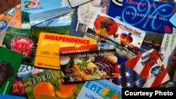 FILE - Supplemental Nutrition Assistance Program (SNAP) electronic benefits transfer cards from several U.S. states are pictured. (USDA)