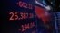 The Dow Jones Industrial Average is shown on a monitor at the close of trading on the floor at the New York Stock Exchange (NYSE) in New York City, Nov. 12, 2018. 