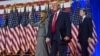 FILE - Republican presidential nominee former President Donald Trump, Melania Trump and Barron Trump, arrive to speaks at an election night watch party, Nov. 6, 2024, in West Palm Beach, Fla.