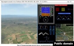 Qəzaya uğrayan Azərbaycan təyyarəsi (Mənbə: Qazaxısan Nəqliyyat Nazirliyi)