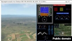 Qəzaya uğrayan Azərbaycan təyyarəsi (Mənbə: Qazaxısan Nəqliyyat Nazirliyi)