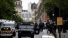 Cordão policial montado pela polícia francesa ao redor do Consulado do Irão em paris, 19 abril 2024