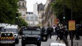 Cordão policial montado pela polícia francesa ao redor do Consulado do Irão em paris, 19 abril 2024