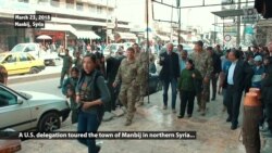 American Troops, Diplomats Tour Manbij Town in Northern Syria