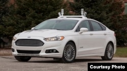 Automated Ford Fusion Hybrid research vehicle (Courtesy Ford Motor Company)