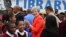 British Prime Minister Theresa May meets pupils during a visit at the the ID Mkhize High School in Gugulethu, Cape Town, South Africa, Aug. 28, 2018. 