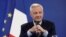 法國財政部長佈呂諾·勒梅爾（Bruno Le Maire）2022年9月26日在巴黎法國財政部出席記者會，介紹法國2023財政年度預算計劃。（資料圖片）