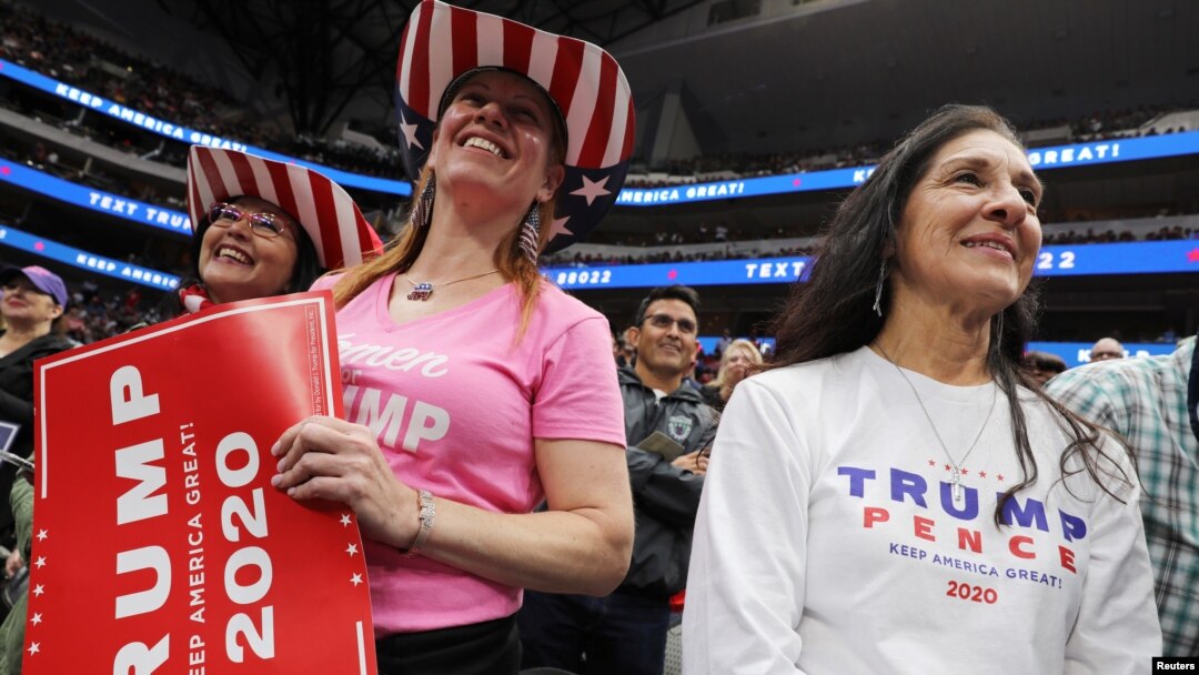 U.S. President Donald Trump rallies with supporters in Dallas, Texas, Oct. 17, 2019.