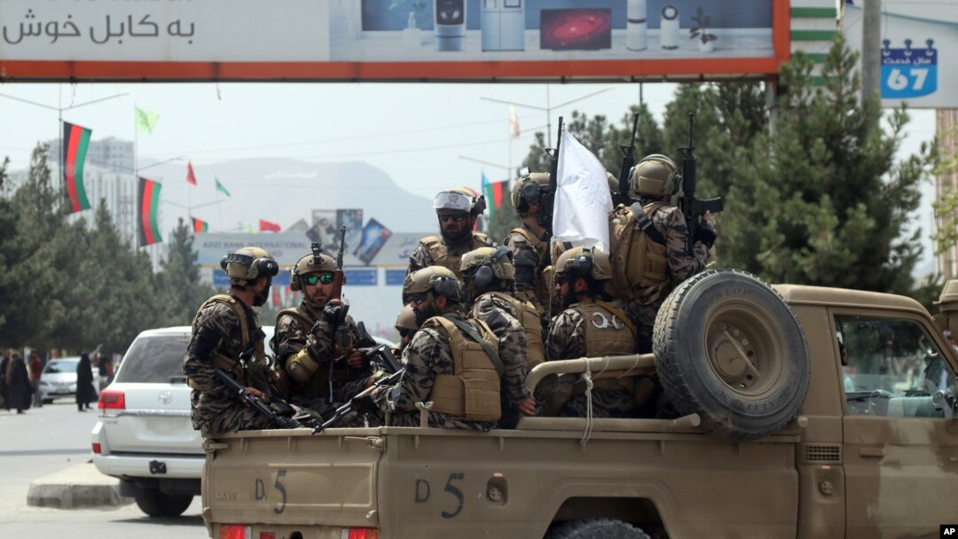 Taliban special force fighters arrive inside the Hamid Karzai International Airport after the U.S. military's withdrawal, in Kabul, Afghanistan, Aug. 31, 2021.