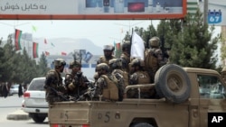 Taliban special force fighters arrive inside the Hamid Karzai International Airport after the U.S. military's withdrawal, in Kabul, Afghanistan, Aug. 31, 2021.