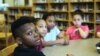 Students at George P. Phenix School in Hampton, Virginia, discuss slavery and race relations with the school principal.