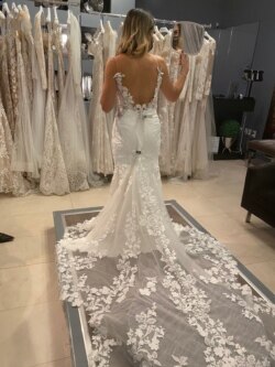 Bride-to-be Ameera Ahmadieh shops for a wedding gown. (Photo courtesy Ameera Ahmadieh)