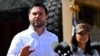 Vice President JD Vance speaks to reporters during a visit to the US border with Mexico, March 5, 2025, in Eagle Pass, Texas, as Director of National Intelligence Tulsi Gabbard listens.