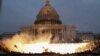 U.S. – An explosion caused by a police munition is seen while supporters of U.S. President Donald Trump gather in front of the U.S. Capitol Building in Washington, D.C., January 6, 2021.