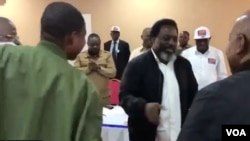 Joseph Kabila, mokonzi ya kala ya RDC mpe mokambi ya FCC na bokutani ya lingomba liye na Kisantu, Kongo central, 28 novembre 2018.