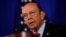 FILE - U.S. Commerce Secretary Wilbur Ross holds a news conference at the Department of Commerce in Washington, March 10, 2017.
