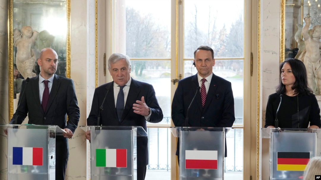 Beş büyük AB ülkesinin dışişleri bakanlarının Varşova'da yaptığı toplantının gündeminde Ukrayna, Amerikan seçimleri sonrasında transatlantik ilişkilerin geleceği ve Avrupa savunması vardı. 