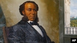 FILE - A portrait of former South Carolina Congressman Joseph Rainey is seen on Capitol Hill, in Washington.