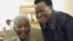Former South African President Nelson Mandela and his wife Graca Machel at his home in Johannesburg, May 16, 2011 (file photo). (AP)