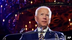 Former Vice President Joe Biden speaks at the Biden Courage Awards, March 26, 2019, in New York. 