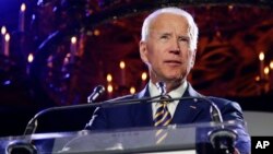 Former Vice President Joe Biden speaks at the Biden Courage Awards, March 26, 2019, in New York. 