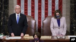 Vice President Mike Pence and Speaker of the House Nancy Pelosi